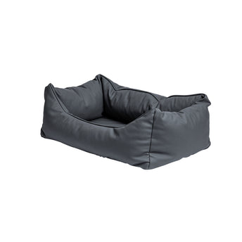 Gray upholstered sofa