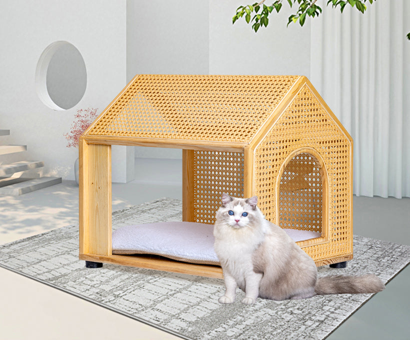 Solid Wood Cat House