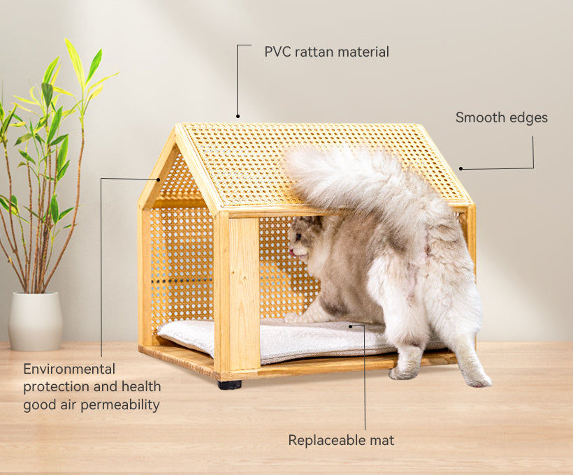 Solid Wood Cat House