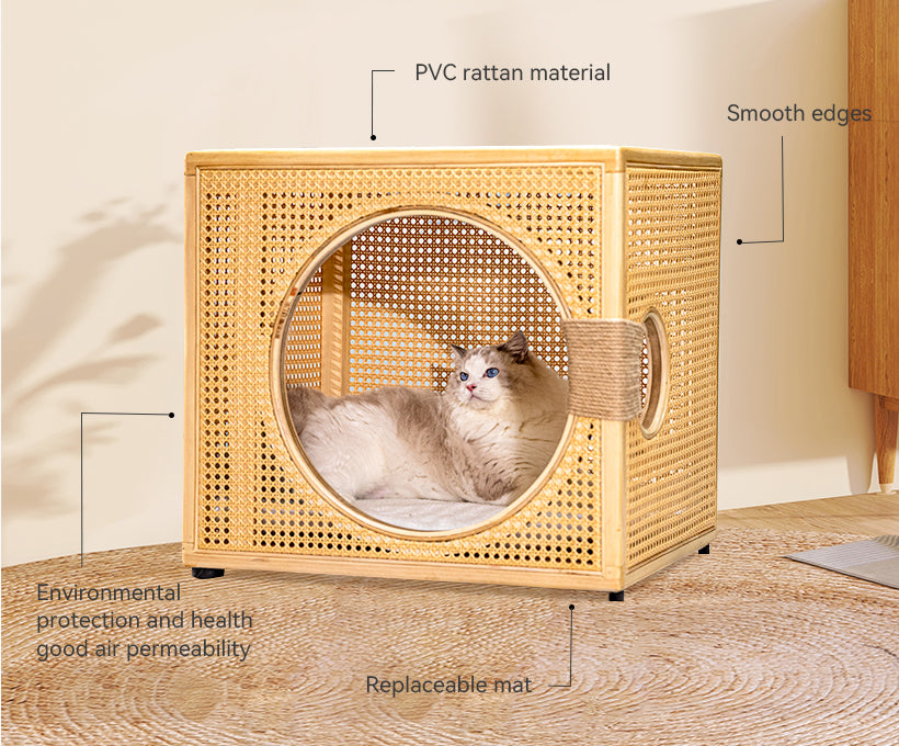 Solid Wood Cat House