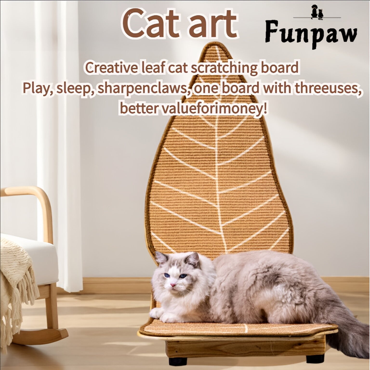 Leaf Cat Scratching Board