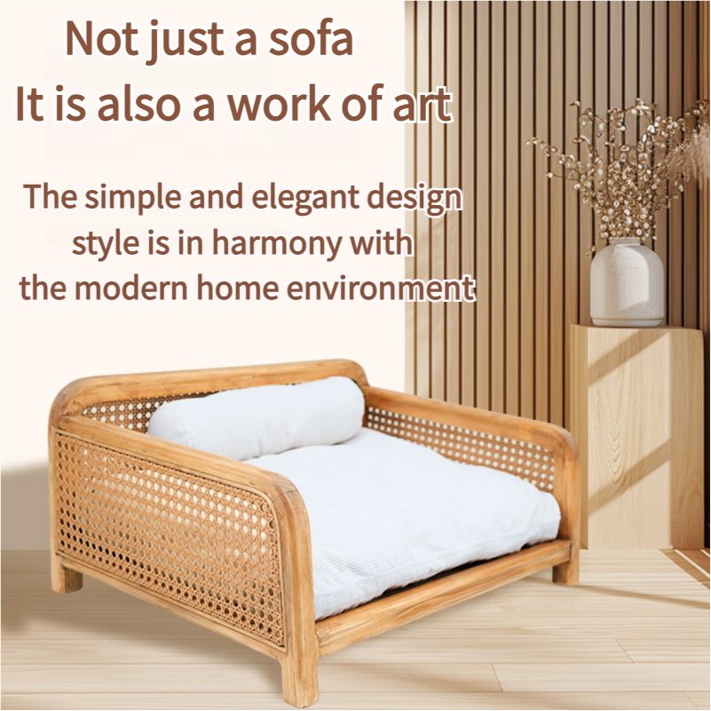 Rattan Sofa Pet Bed