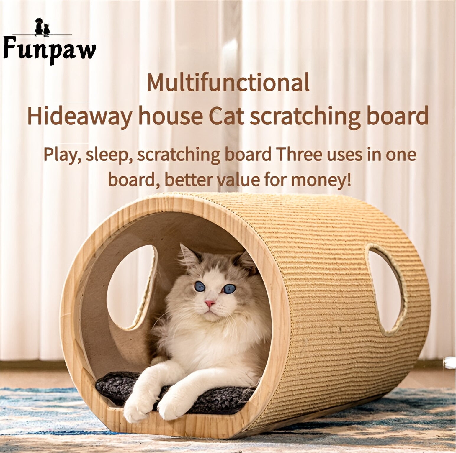 Sisal Cat Scratching Post Tunnel